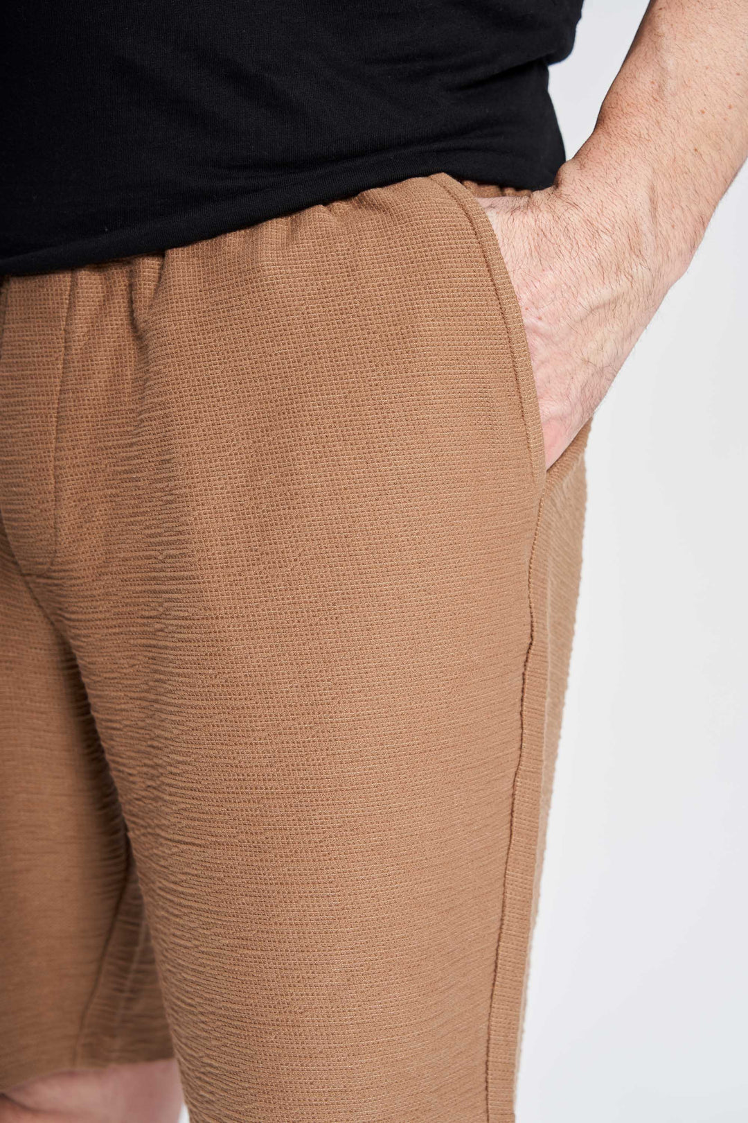 Stretch Shorts 'Lucas' - Camel Brown