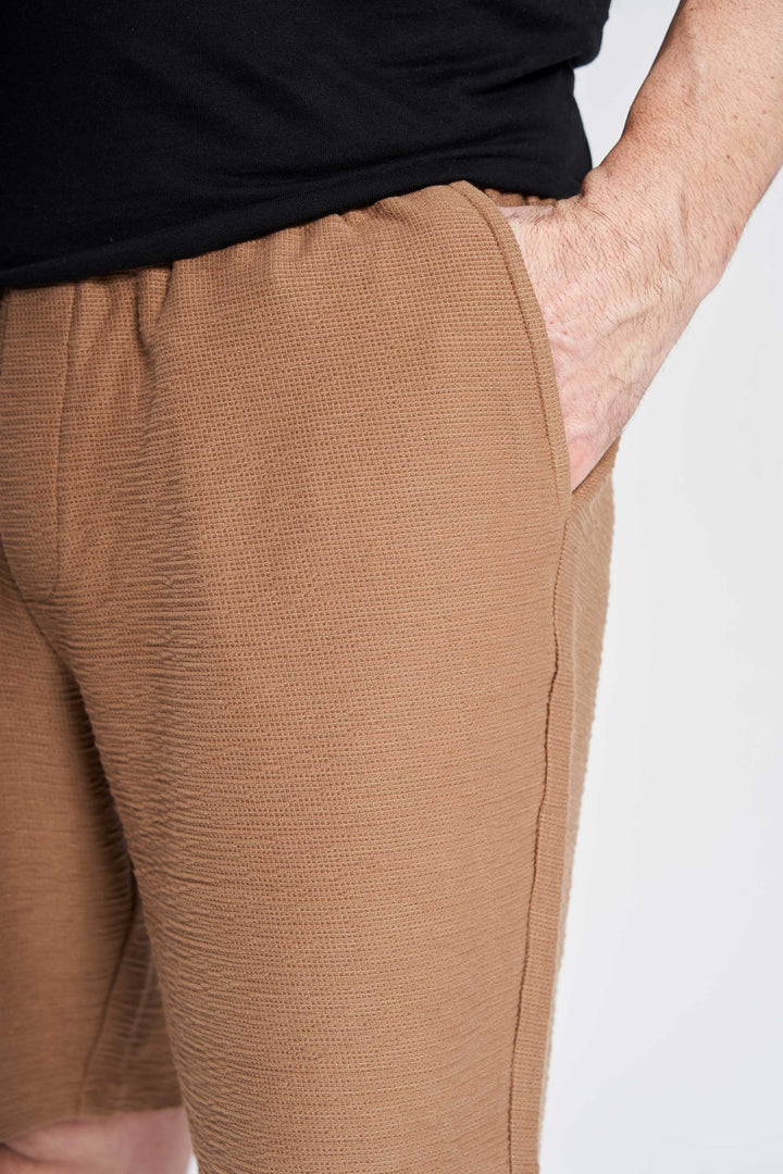 Stretch Shorts 'Lucas' - Camel Brown