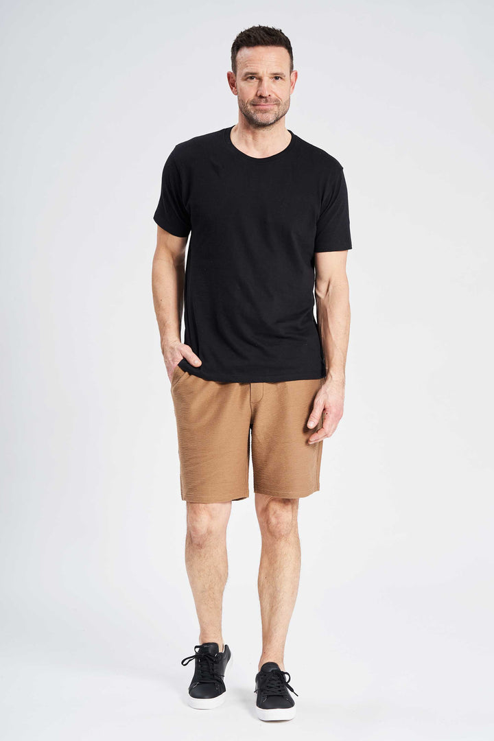 Stretch Shorts 'Lucas' - Camel Brown