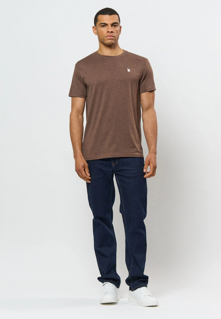 Logo T-Shirt 'Arjun' - Chestnut Melange