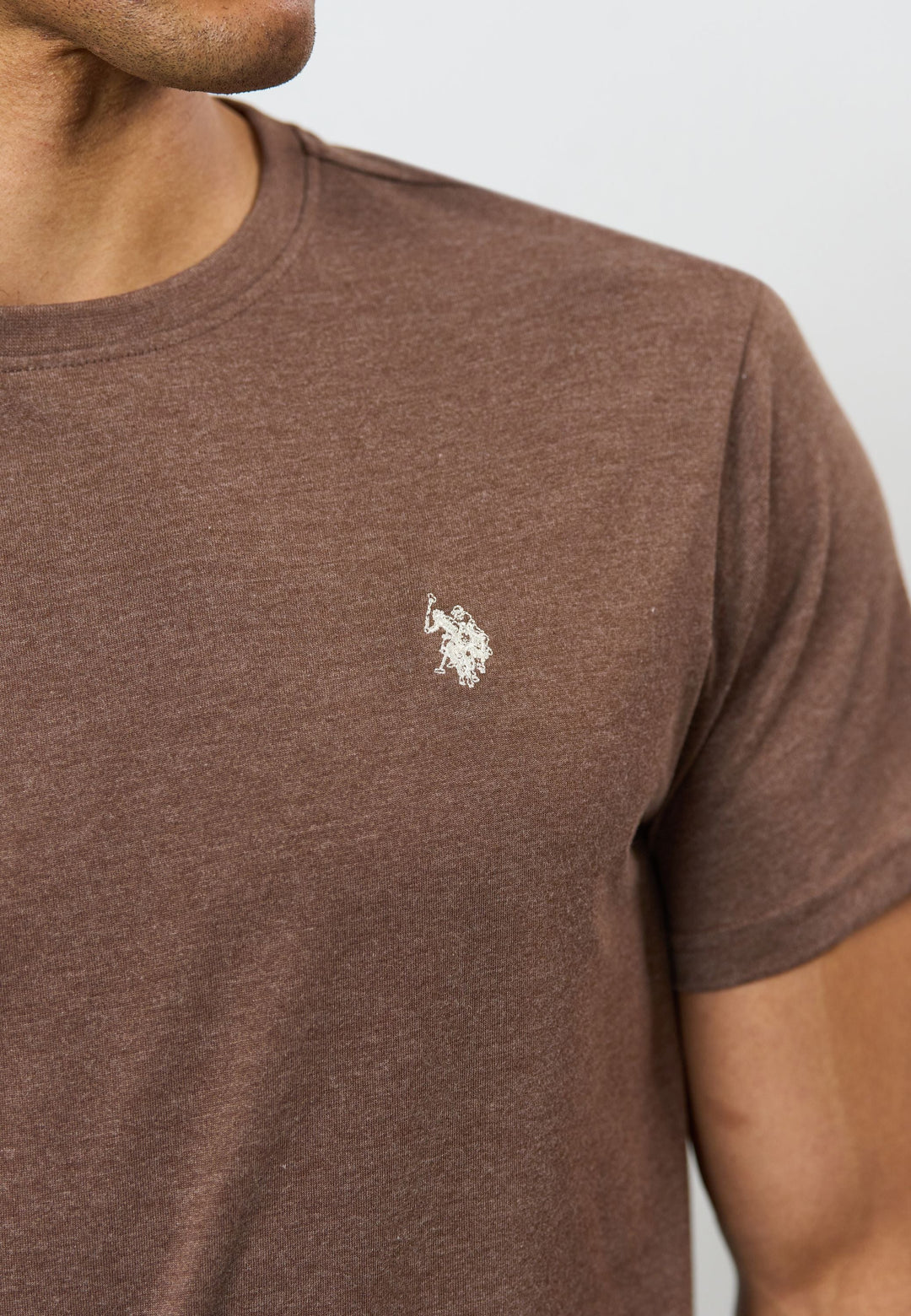 Logo T-Shirt 'Arjun' - Chestnut Melange