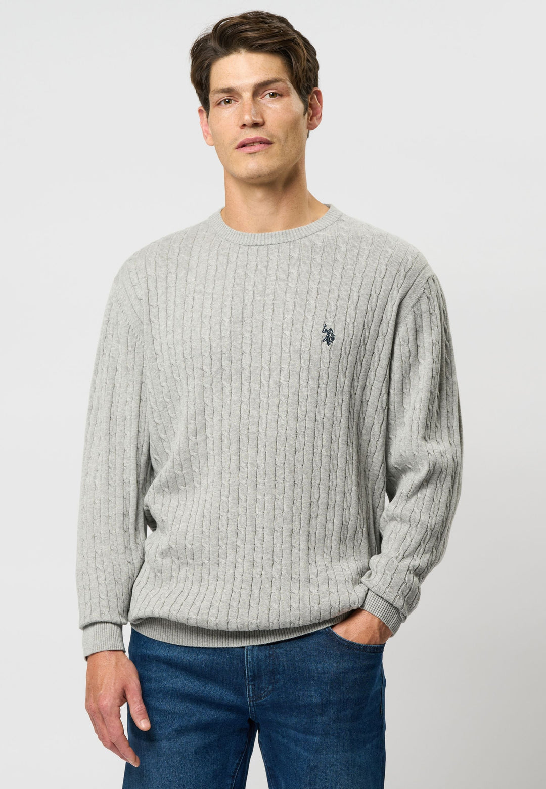 Kabel Strik 'Mads' - Grey Melange