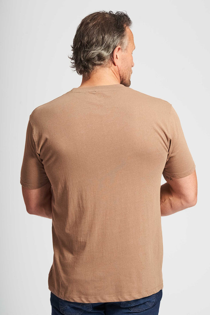 Basic T-shirt 'Fr. Havn' - Camel