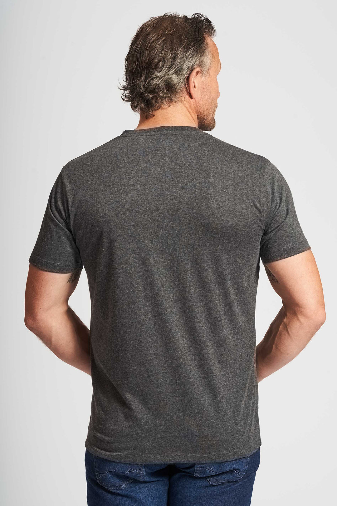 Basic T-shirt 'Fr. Havn' - Dk. Grey Mel.