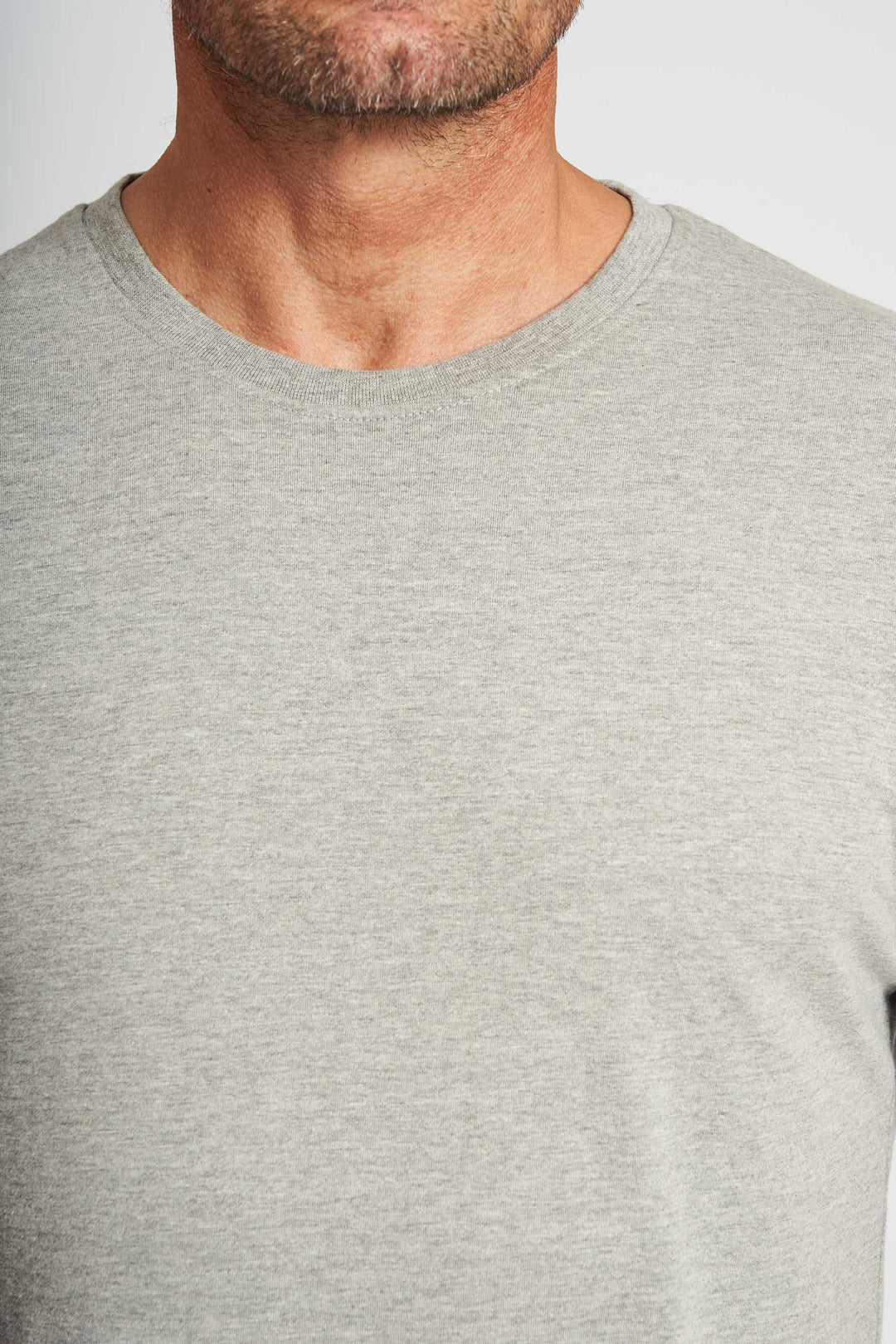 Basic T-shirt 'Fr. Havn' - Grey Mel.