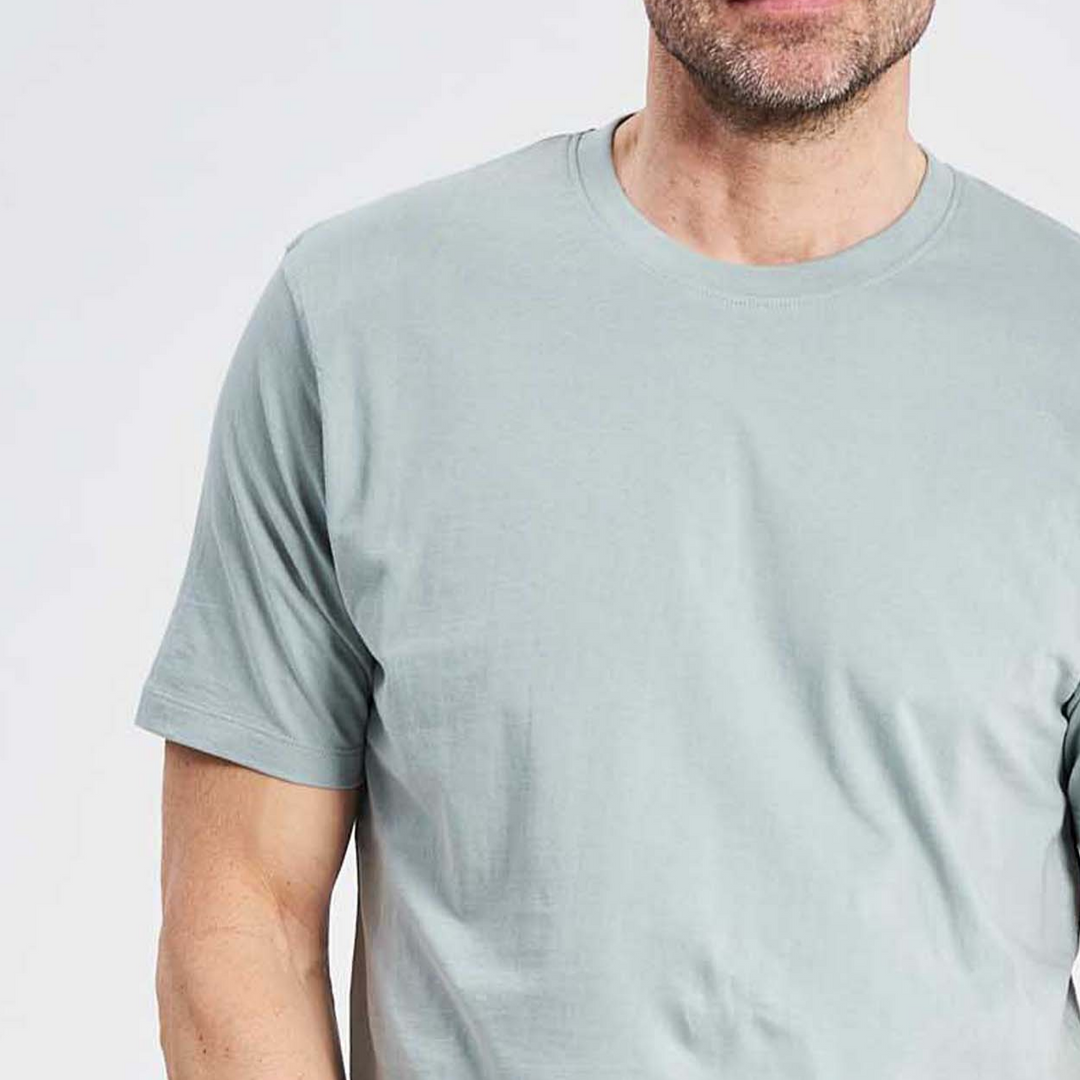Basic T-shirt 'Fr. Havn' - Silver Blue