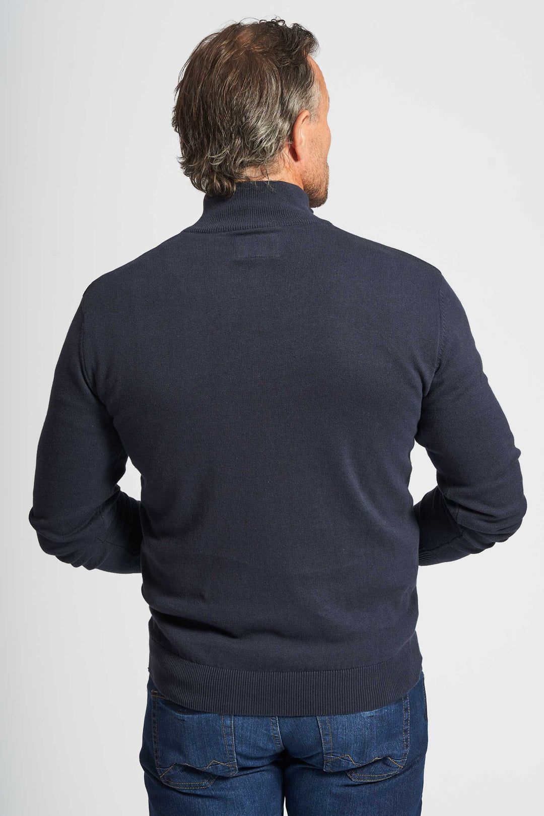 Half Zip Strik 'Vejby' - Dark Navy