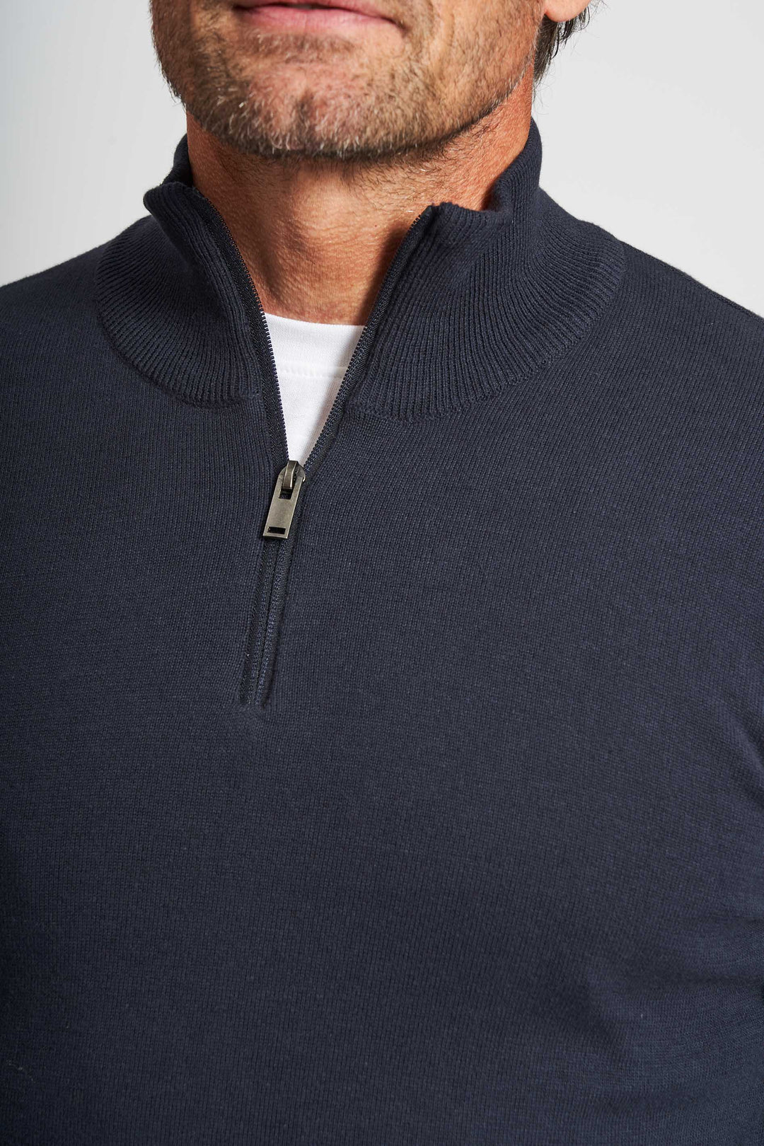 Half Zip Strik 'Vejby' - Dark Navy