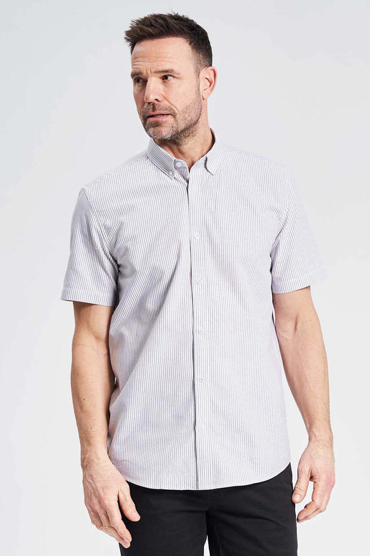 K/æ Oxford Skjorte 'Tinglev' - Mocca Stripe