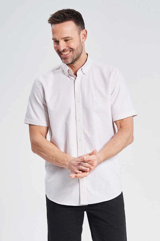 K/æ Oxford Skjorte 'Tinglev' - Sand Stripe