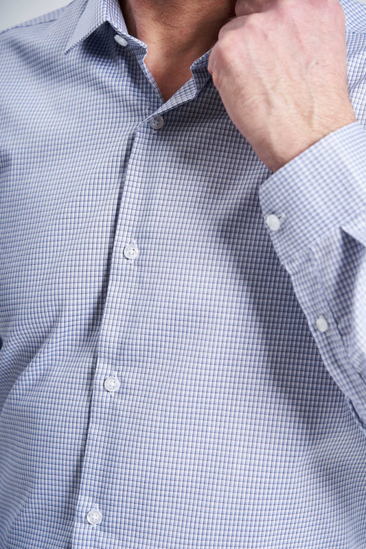 Strygefri Skjorte 'Andreas' - Blue Check