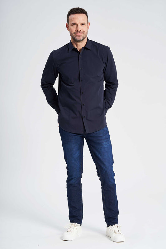 Skjorte 'Varde' - Dark Navy