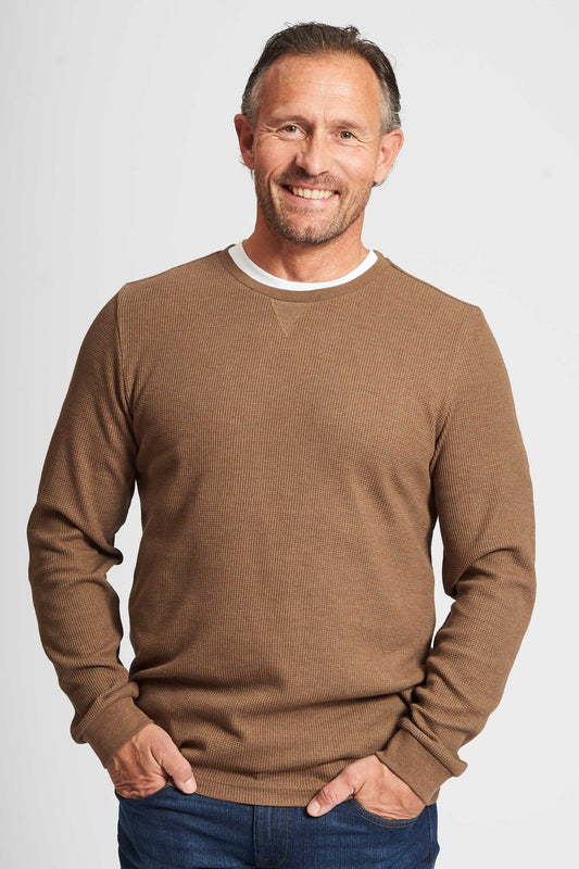 Vaffel Sweatshirt 'Allan' - Dark Sand Mel.