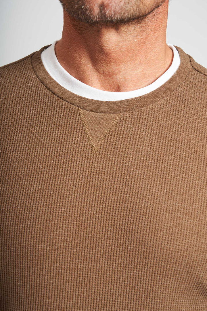 Vaffel Sweatshirt 'Allan' - Dark Sand Mel.