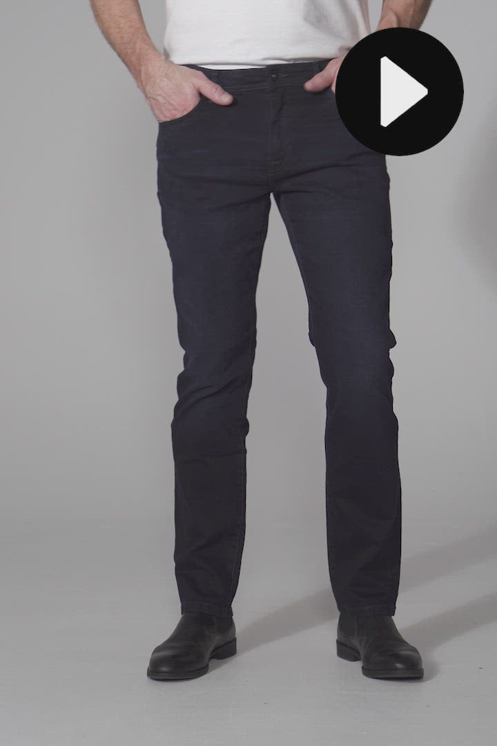 Modern fit stretch jog pants jeans til mænd mørkeblå