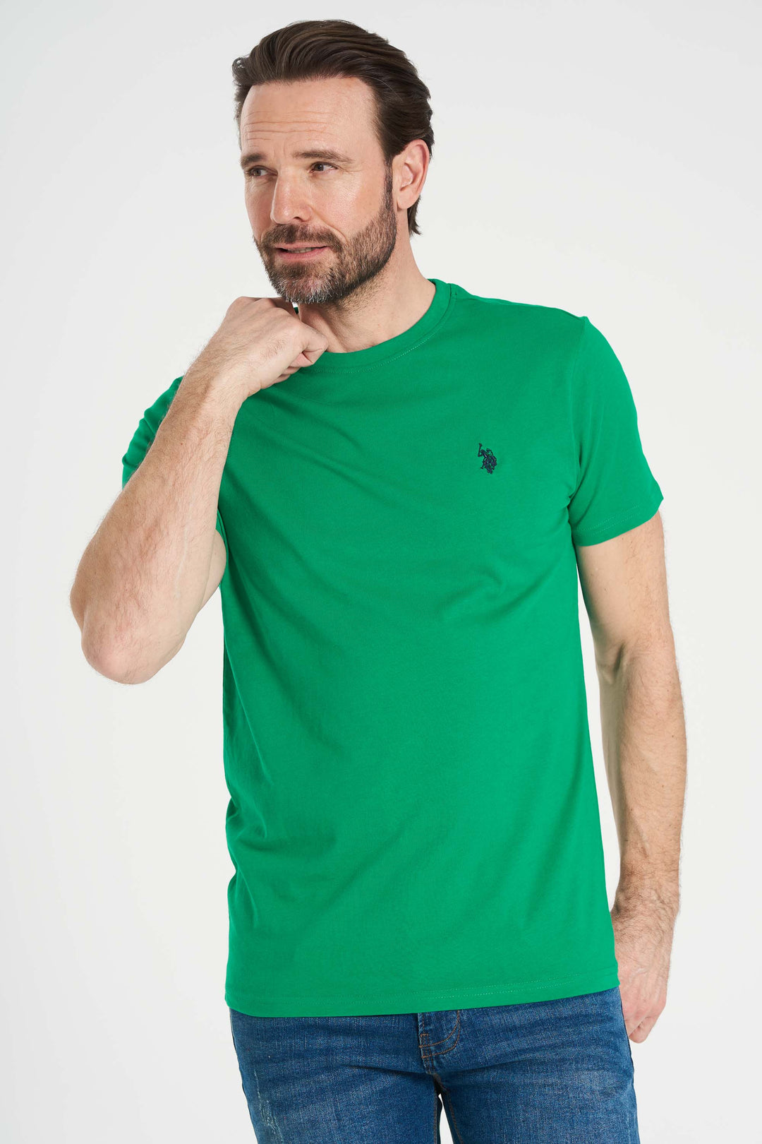 Logo T-shirt 'Arjun' - Golf Green