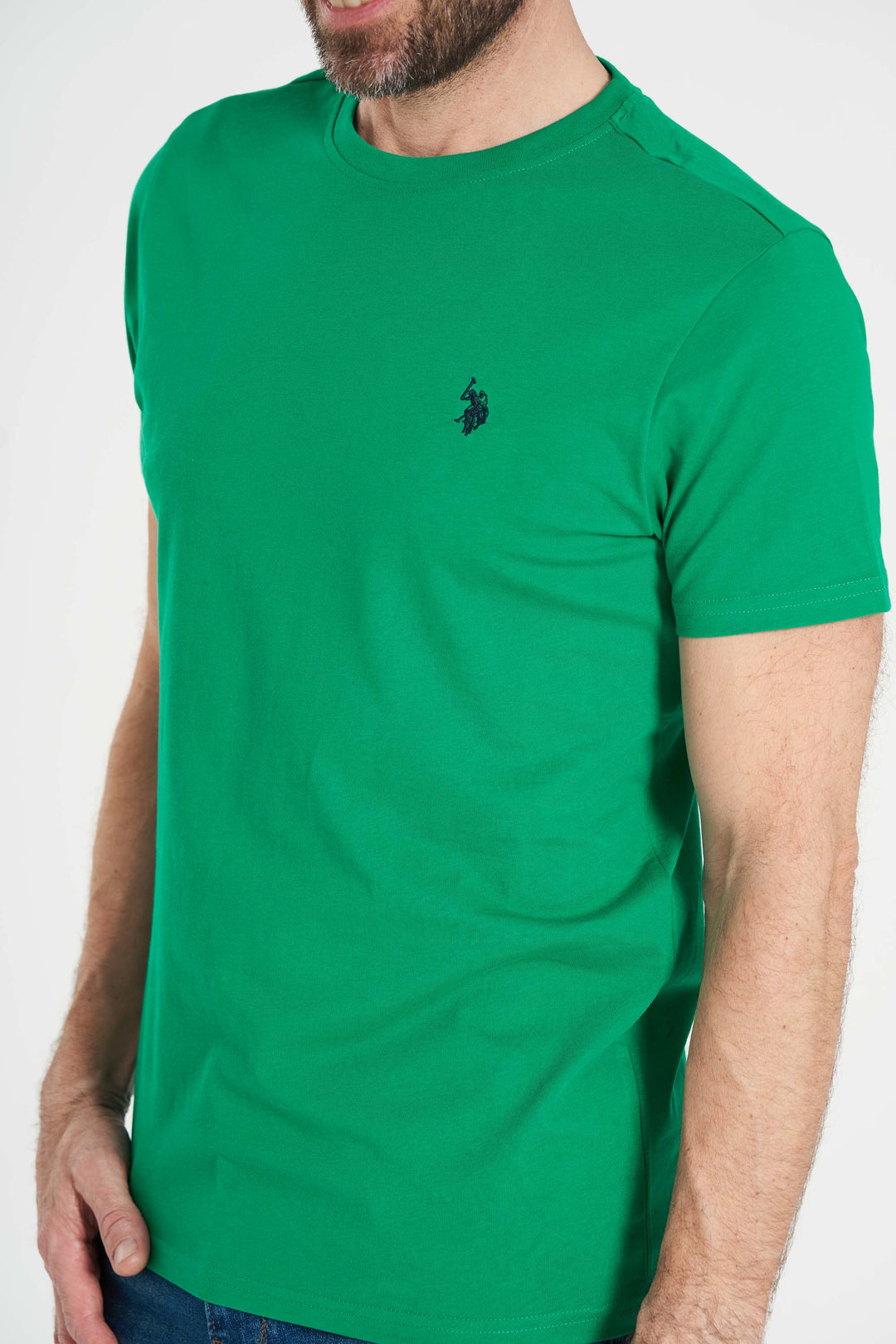 Logo T-shirt 'Arjun' - Golf Green