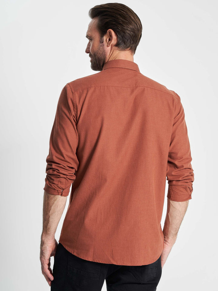 Bentson Flannel Skjorte - Rust rød