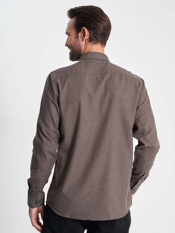 Bentson Flannel Skjorte - Mørkebrun