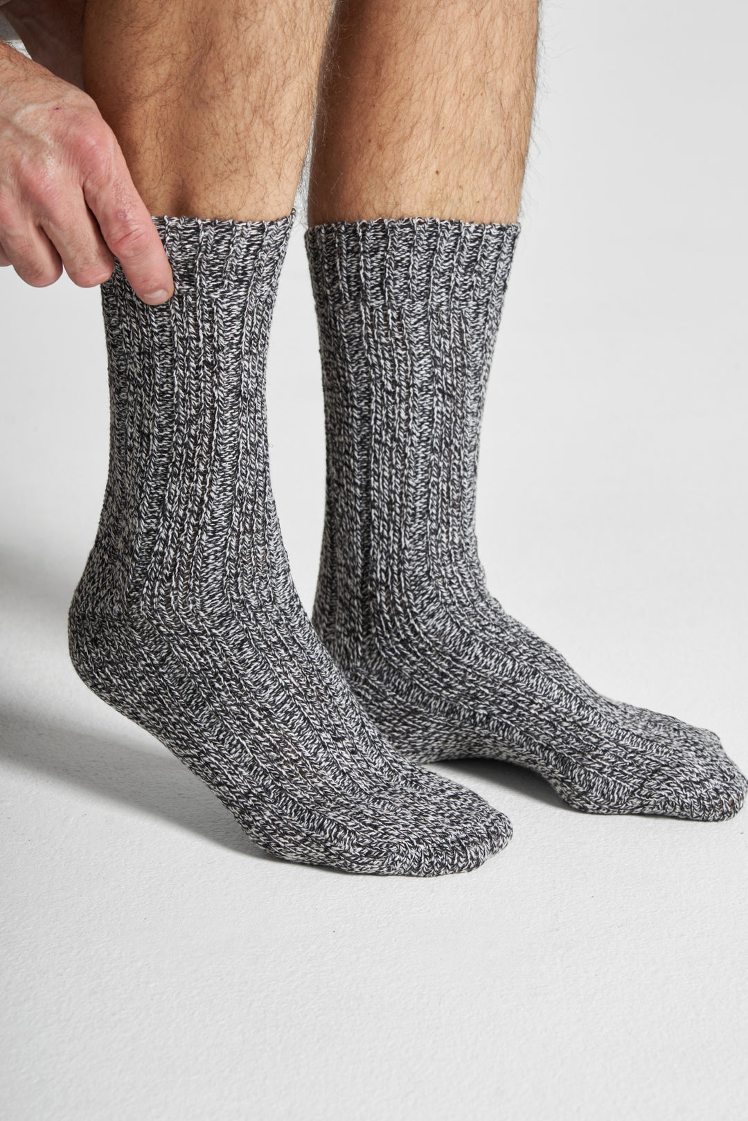 Uldsokker - Dark Grey Mouline