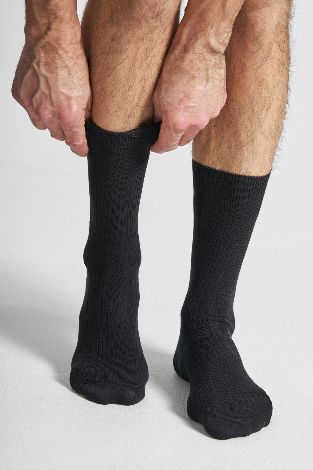 Luksus Rib Sokker - Black