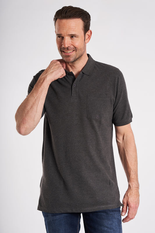 Skjern Polo - Dark Grey Melange