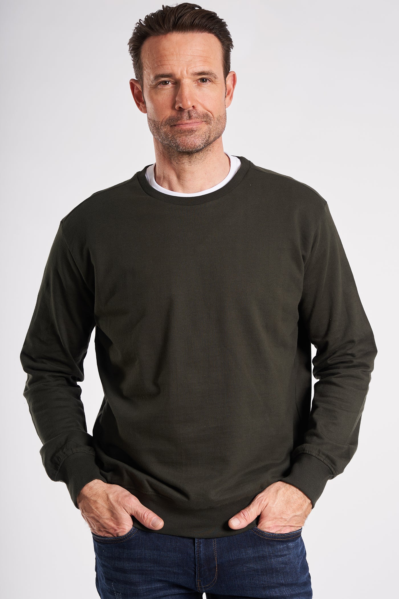 Basic Sweatshirt 'Ans' - Hunter Green