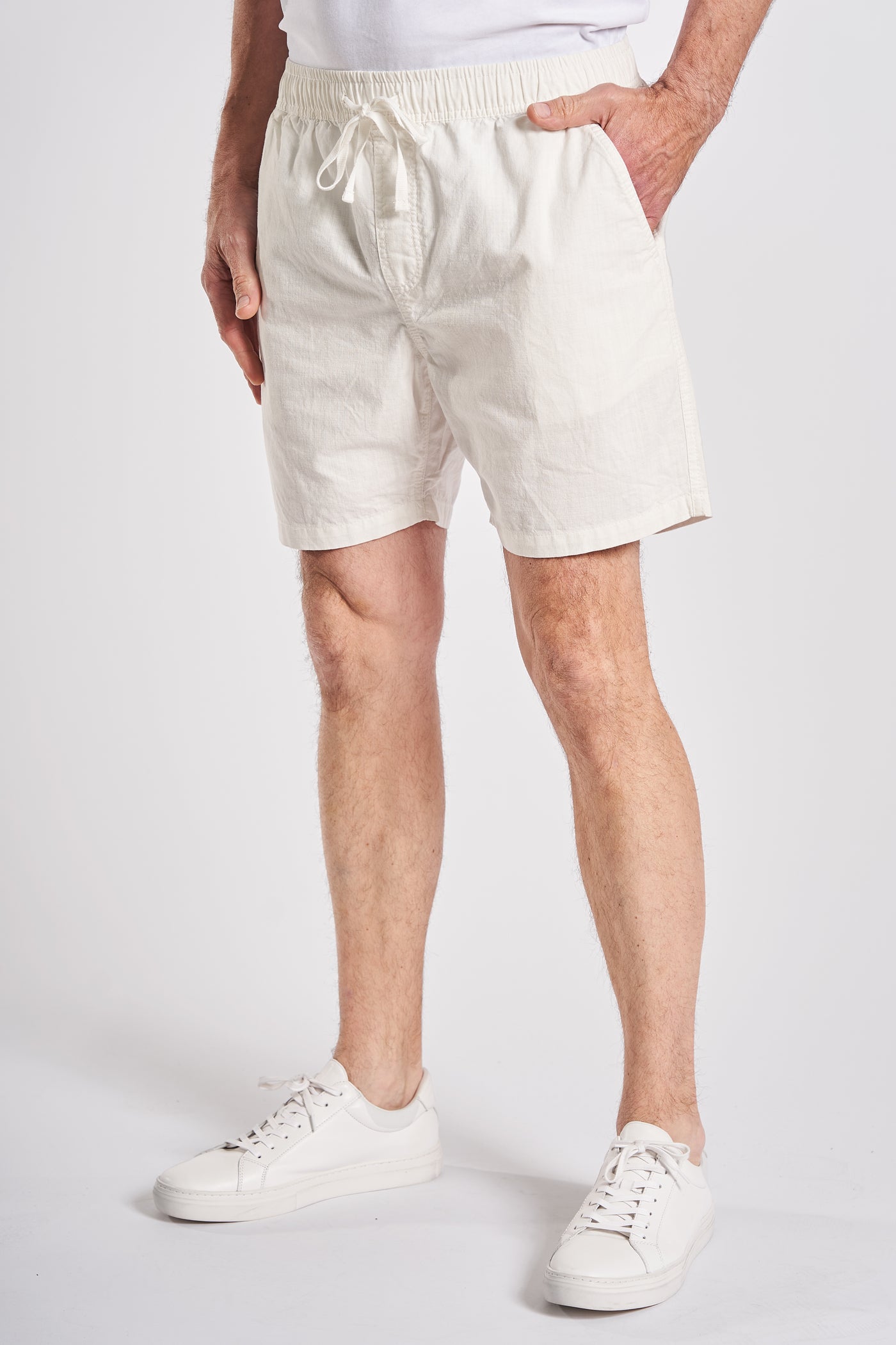 Linen look shorts - Off white