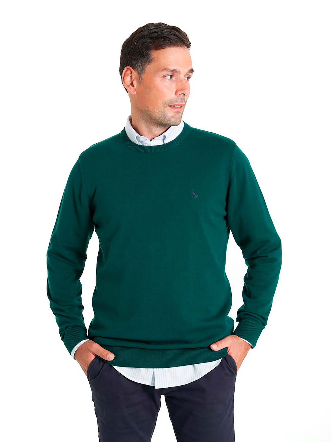 Adair strik pullover til mænd grøn
