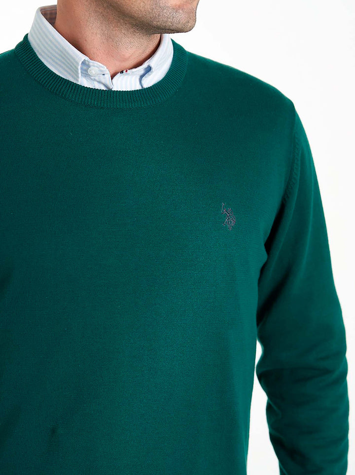 Adair strik pullover til mænd grøn