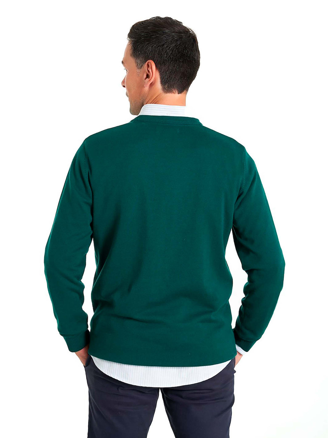 Adair strik pullover til mænd grøn
