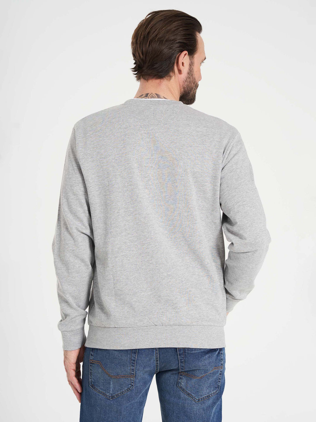 Adler sweatshirt med logo lysegrå