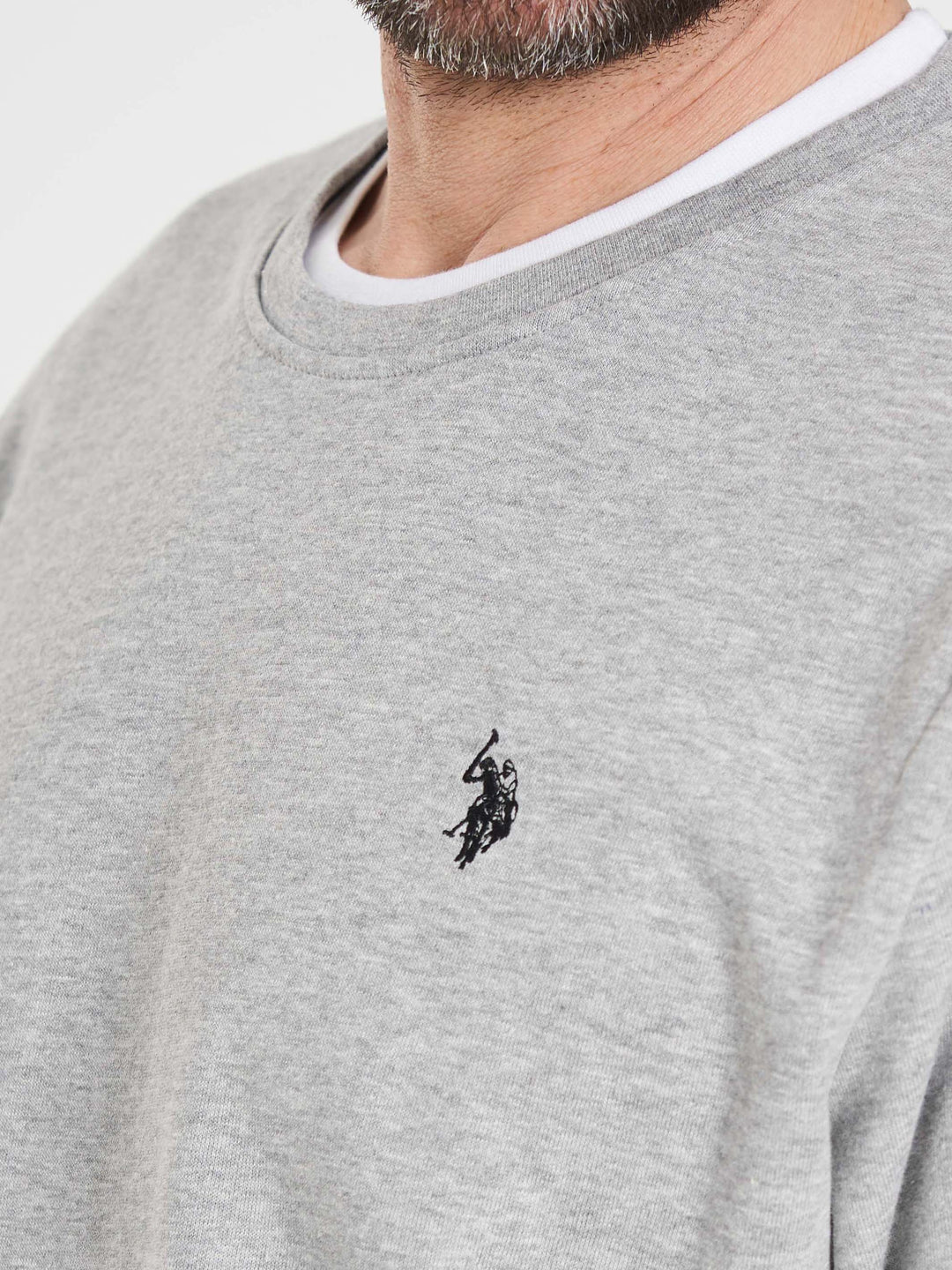 Adler sweatshirt med logo lysegrå
