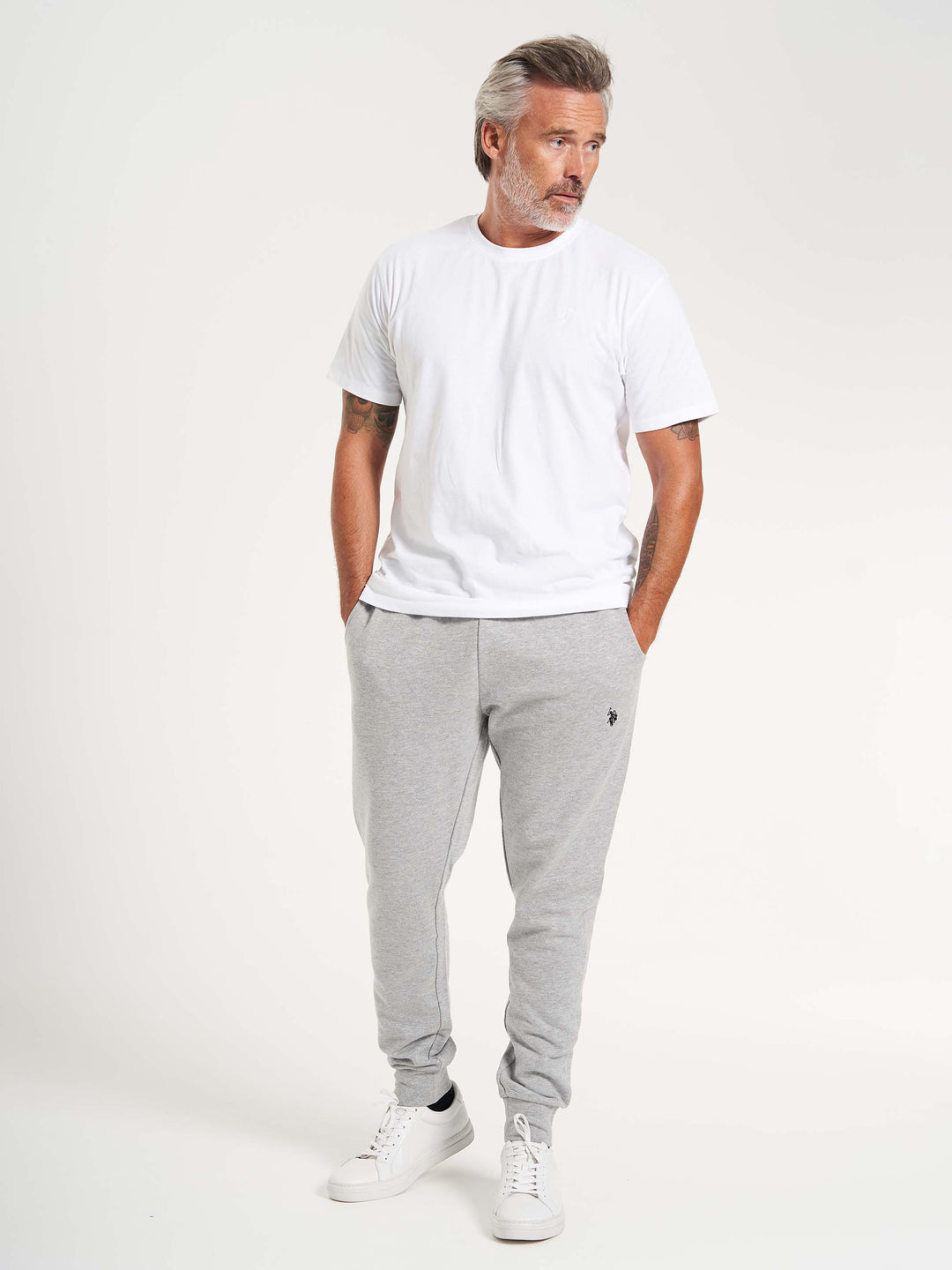 Basic sweatpants til mænd med logo grå