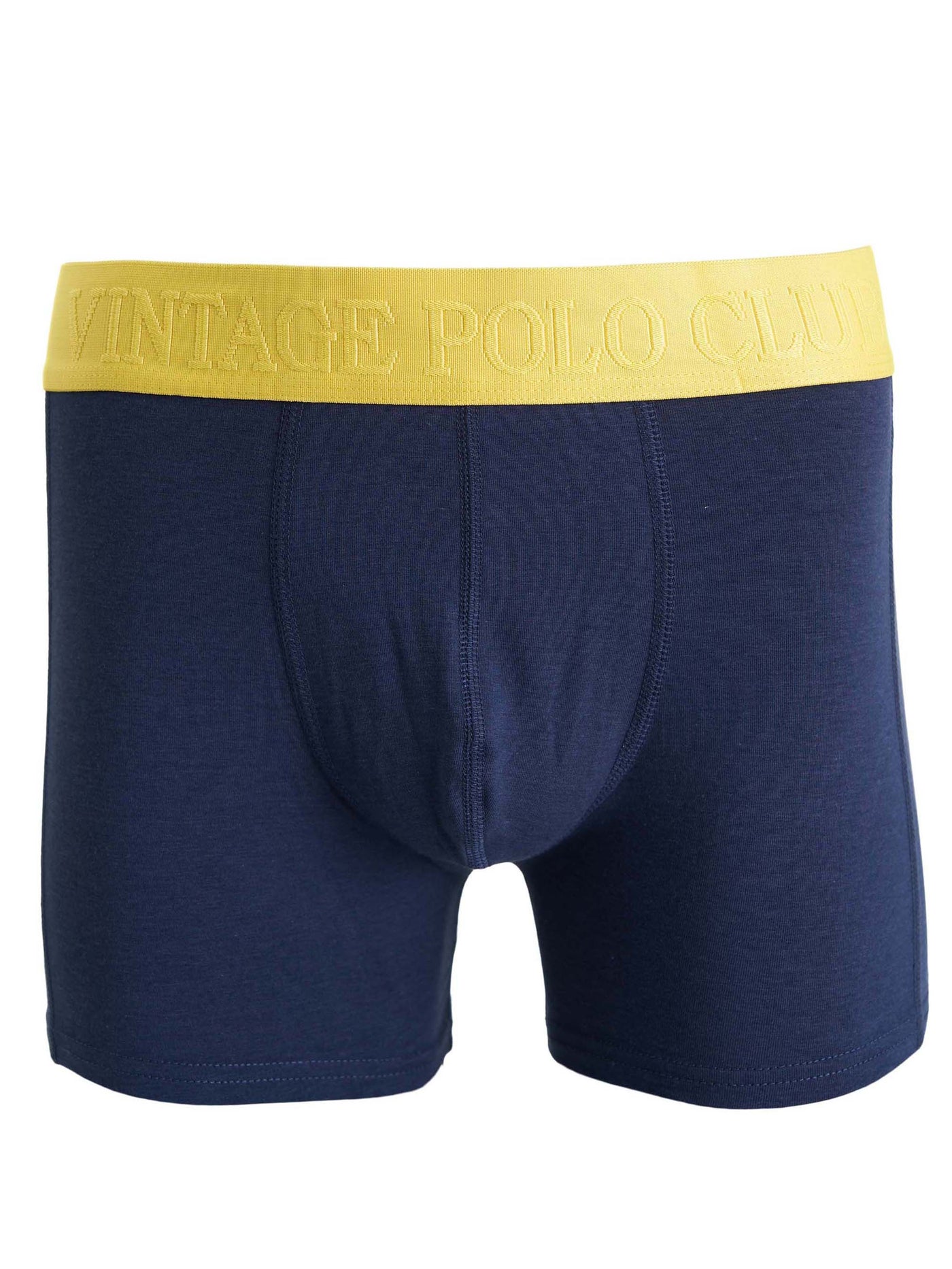 Bambus boxershorts underbukser til mænd blå med gul kant
