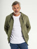 Basic hættetrøje hoodie med lynlås til mænd olivengrøn