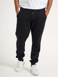 Basic sweatpants til mænd med snørebånd sort