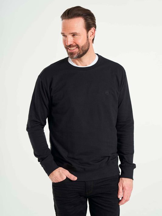 Basic sweatshirt til mænd sort