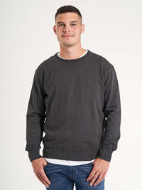 Basic sweatshirt til mænd mørkegrå
