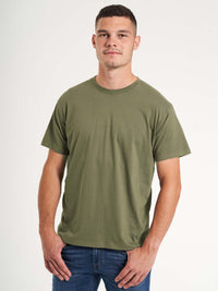 Basic herre t-shirt olivengrøn