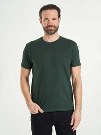 basic herre t-shirt bomuld mørkegrøn