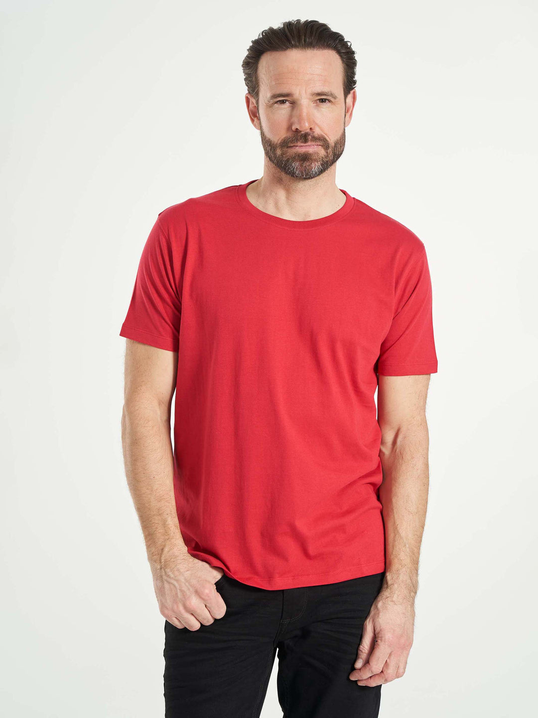 basic herre t-shirt bomuld rød