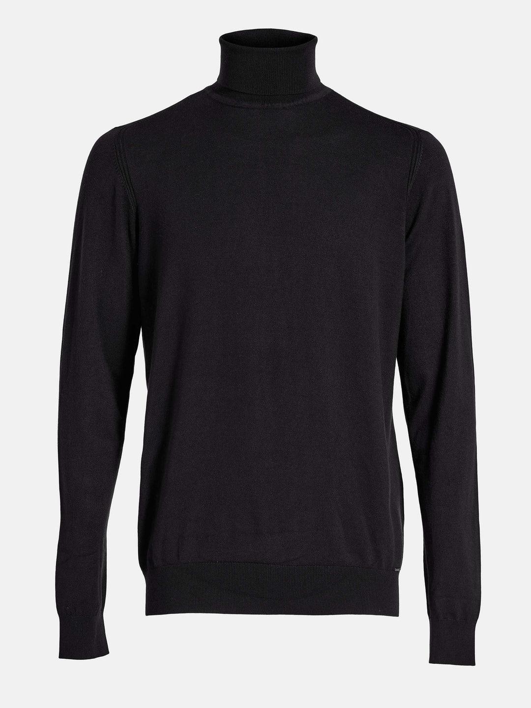 Blød viskose pullover strik til mænd sort