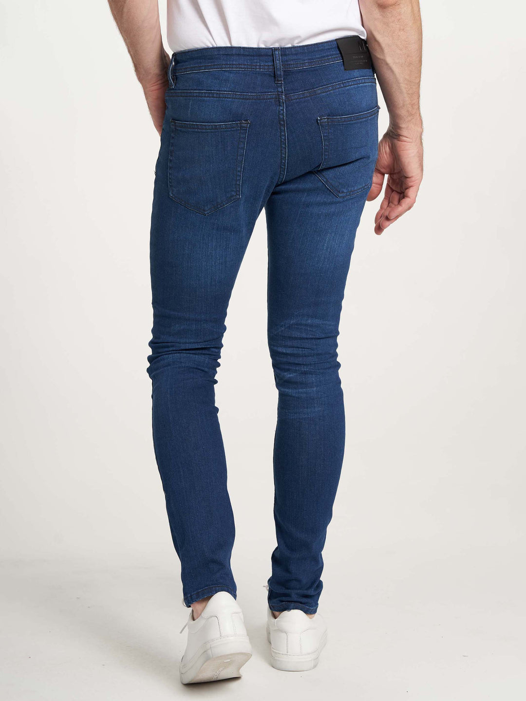 Slim fit stretch jeans til mænd denim blå