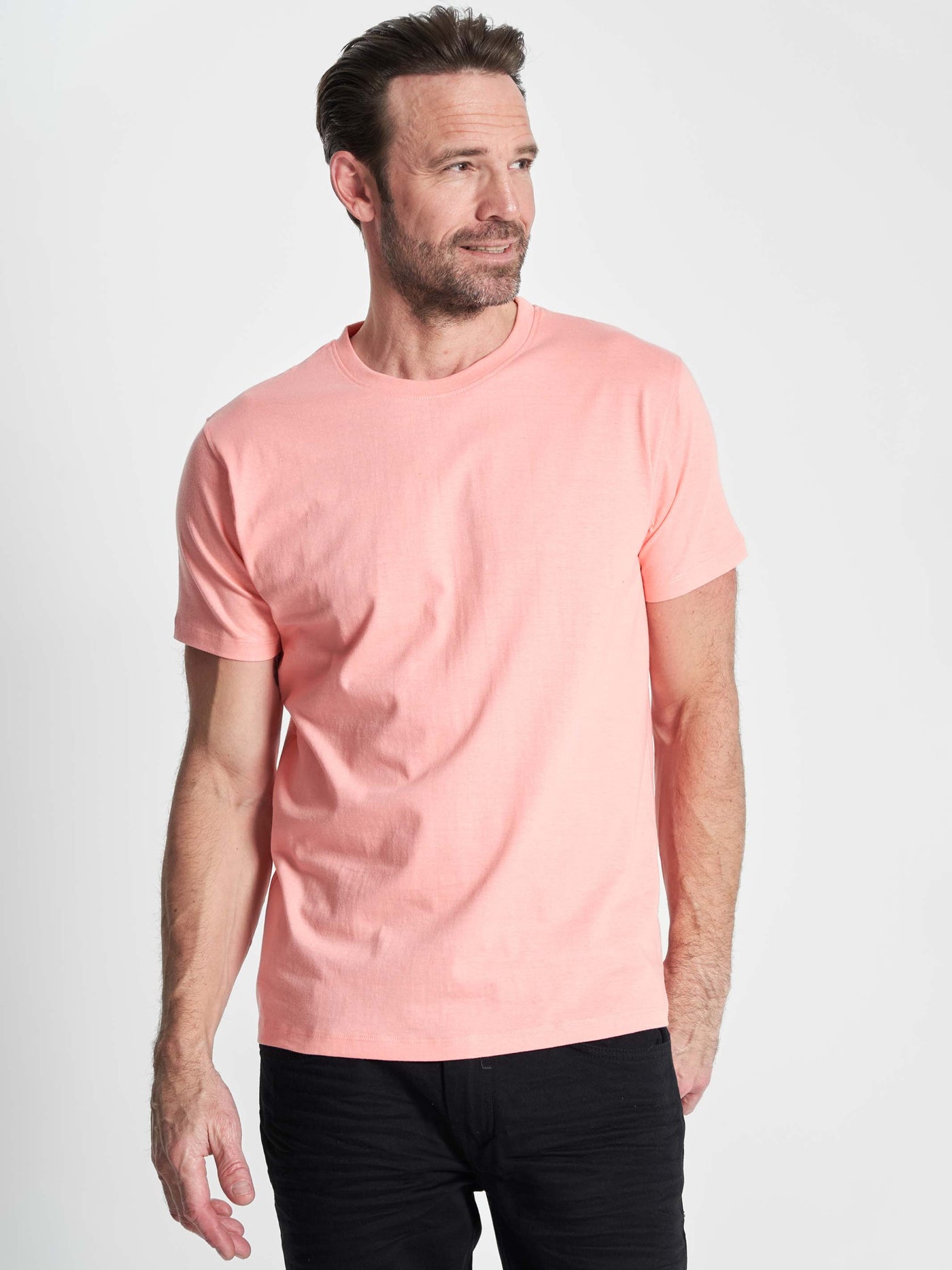 Basic T-shirt 'Fr. Havn' - Bright Coral