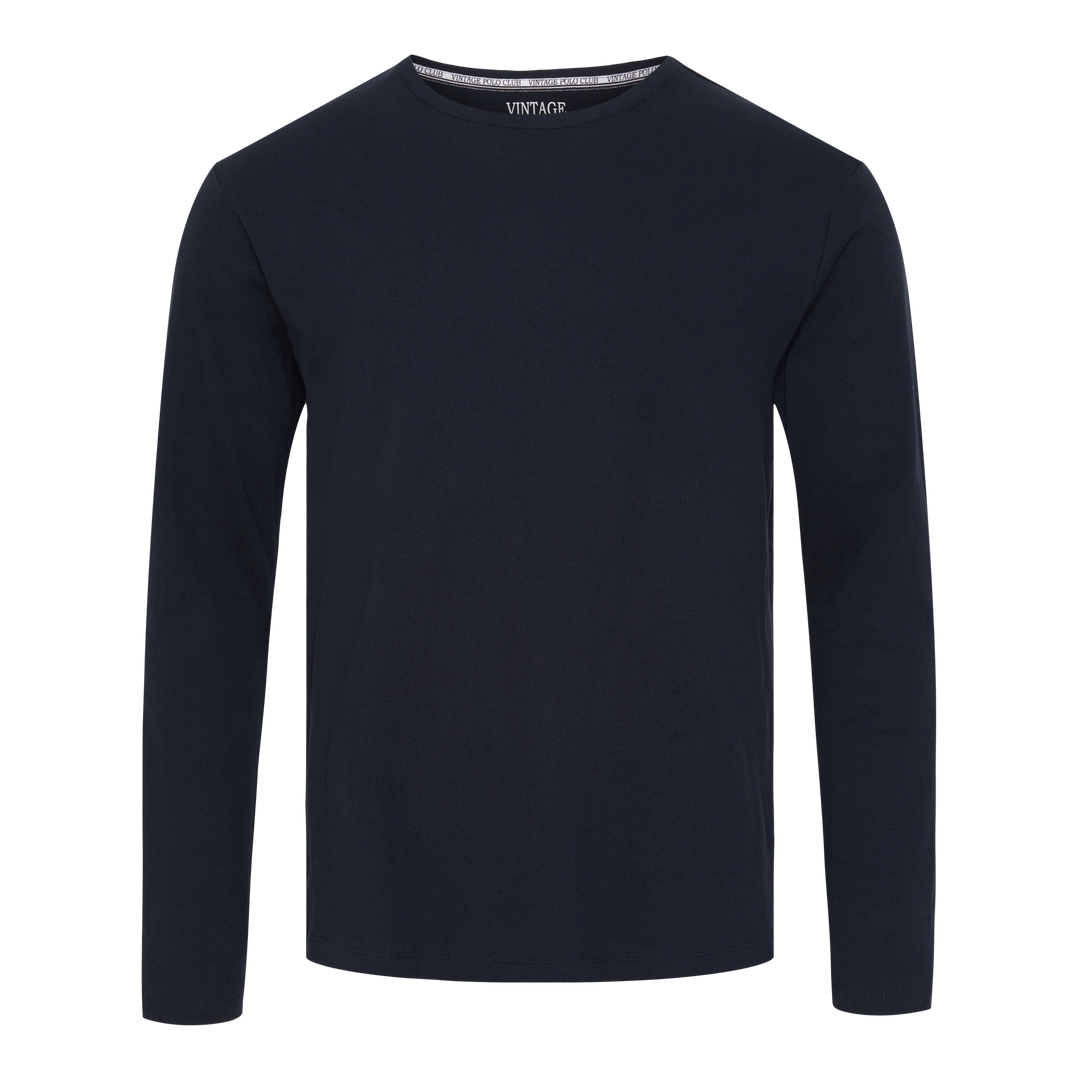 Langærmet T-shirt 'Lejre' - Dark Navy