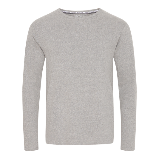 Langærmet T-shirt 'Lejre' - Grey Melange