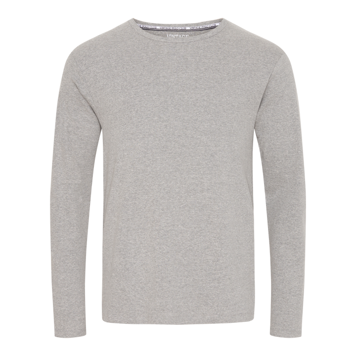 Langærmet T-shirt 'Lejre' - Grey Melange