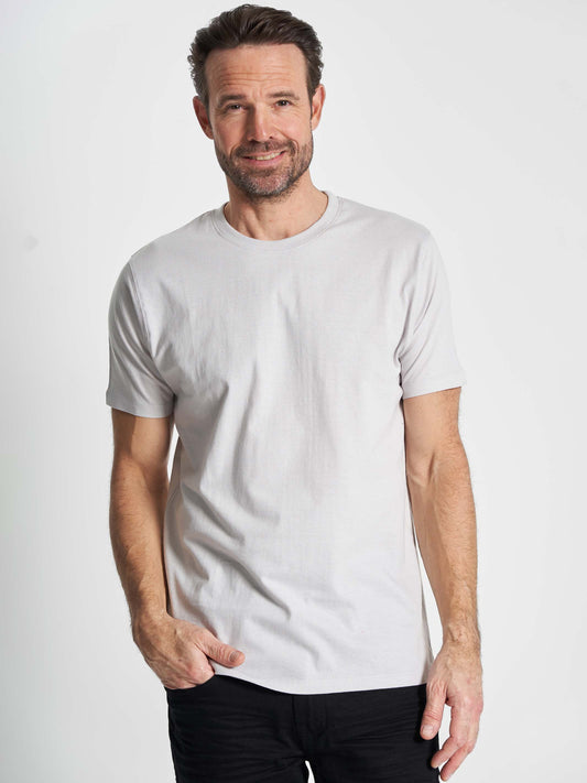 Basic T-shirt 'Fr. Havn' - Grey Limestone