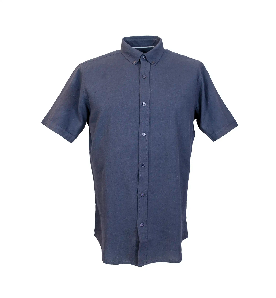 K/Æ Linen/Cotton Shirt S/S - Navy